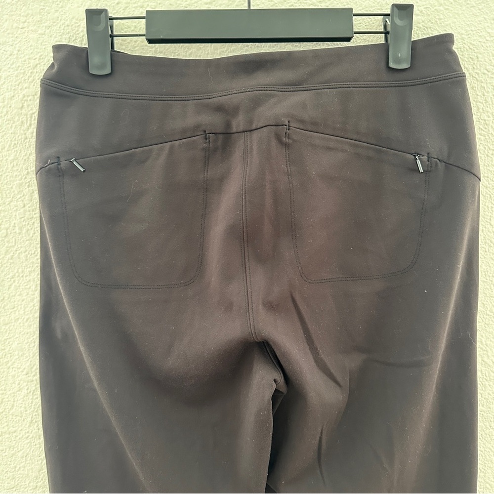 Athleta Black Brooklyn Ankle Pants Mid Rise Pull On Commuter Trousers 10 - Picture 6 of 9